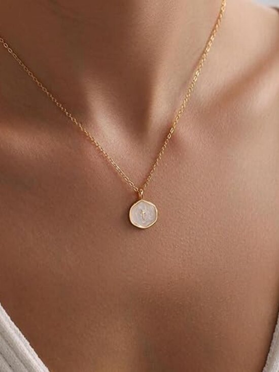 Jewelry - ✝️ Dainty Gold Cross Necklace – 14K Plated Pendant